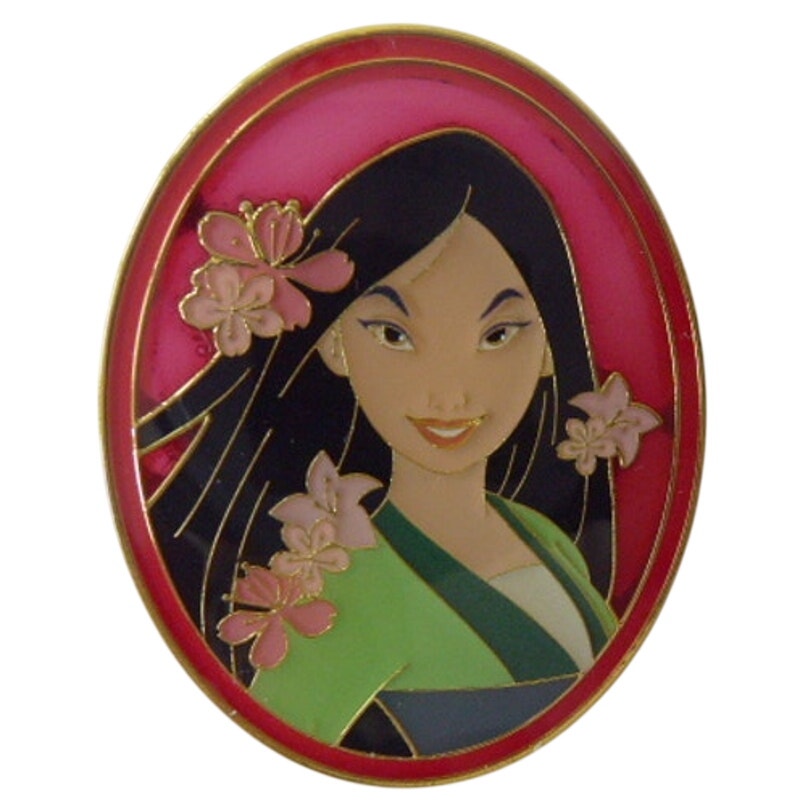 LFLY Mulan Princess Floral Portraits Stained Glass
