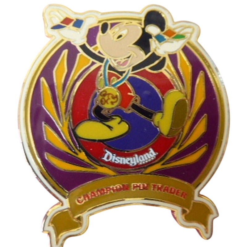DLR Mickey Pin Trader Champion Red Spring 2004 Cast