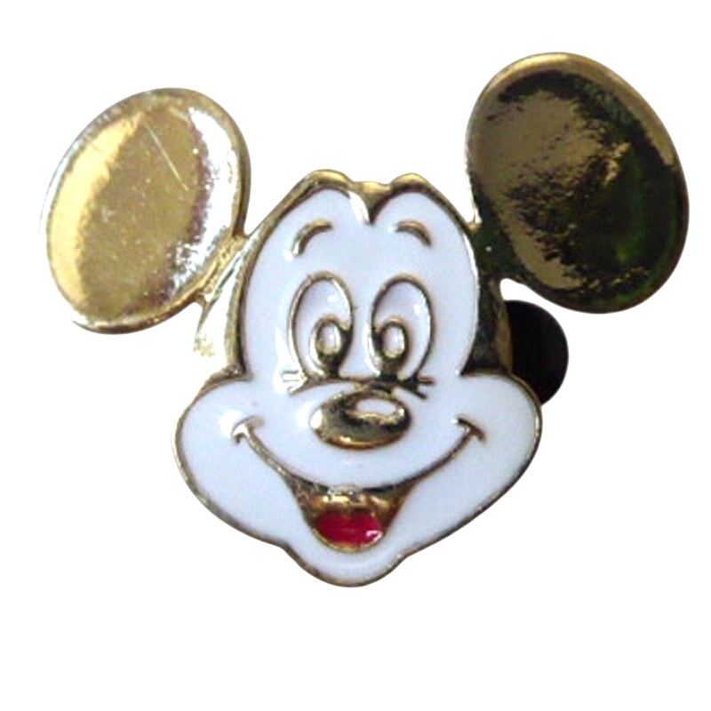 Gold and White Mickey Face