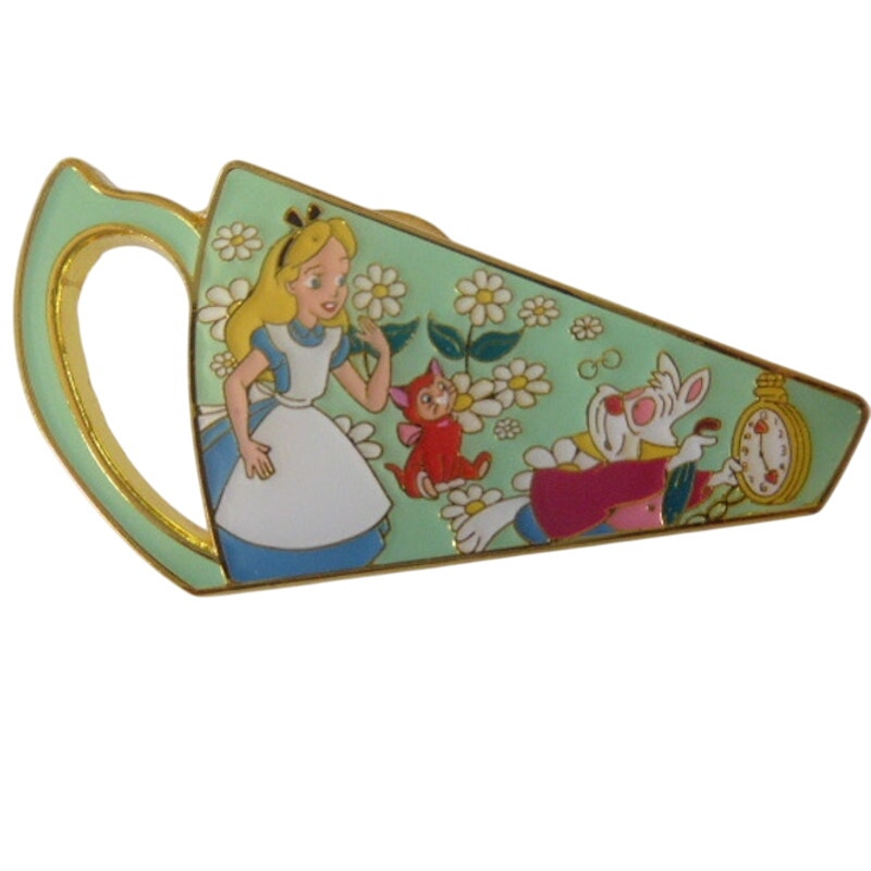 Loungefly - Alice, Dinah, White Rabbit - Alice in Wonderland Tea Cup Puzzle Mystery