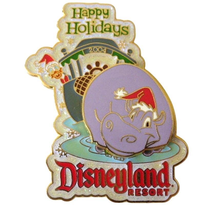 DLR Donald Duck and Hippo - Disneyland Happy Holidays