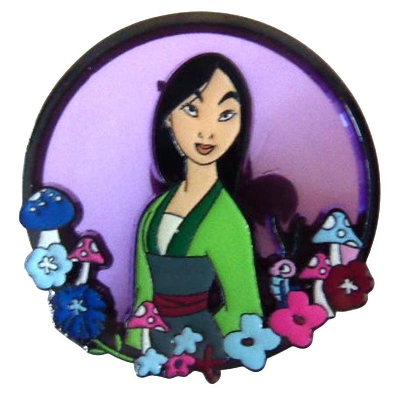 LFLY Mulan & Crickee Princess Flower & Mushroom Window