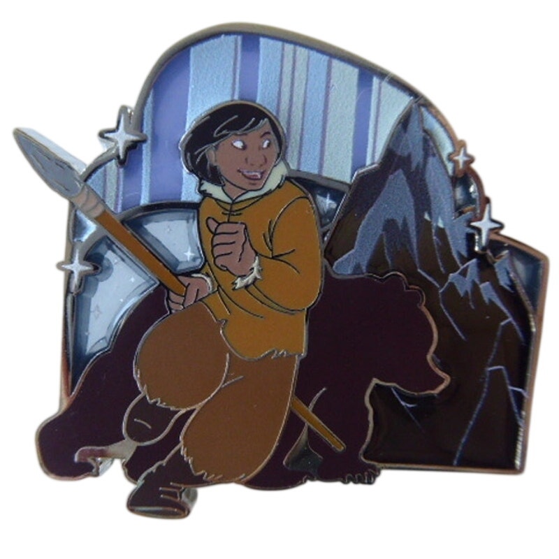 Kenai Human and Bear Brother Bear Mystery Stain Glass
