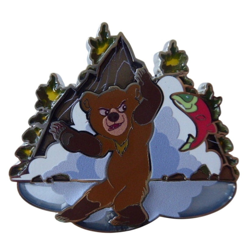 Koda Trying to Catch Fish Brother Bear Stained Glass