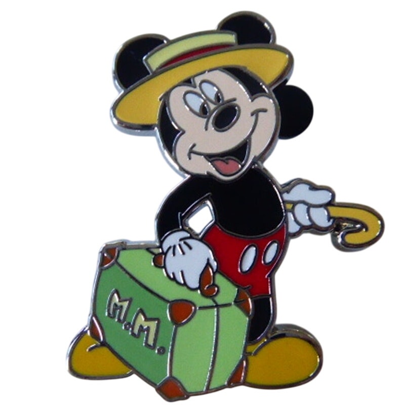 Mickey with HIs Monogrammed Suitcase