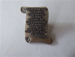 Disney Trading Pin 10119 WDW - The Important Thing Is The Family - Walt Disney Scroll Quote #6