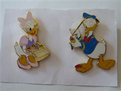 Disney Trading Pin 10553 DLR - Donald & Daisy - Easter - 2 Pin Easter Egg Set