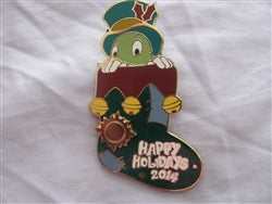 Disney Trading Pin 106954 Happy Holidays 2014 - Stockings Boxed Set - Jiminy Cricket Completer ONLY