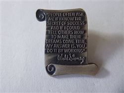 Disney Trading Pin 12240 WDW - People Often Ask - Walt Disney Scroll Quote #9