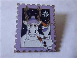 Disney Trading Pin 146502 Sven and Olaf - Stamp - Holiday - Gift Card