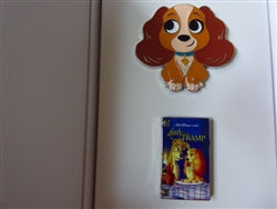 Disney Trading Pin 148732 DLR - Lady and the Tramp - VHS Set