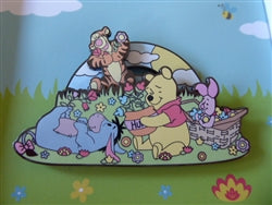 Disney Trading Pin 157326 Loungefly - Winnie the Pooh Floral Group - Jumbo - Slider