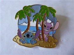 Disney Trading Pin 157822 DPB - Stitch and Angel - Lilo and Stitch - Beach Day