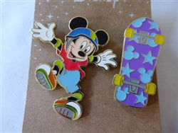 Disney Trading Pins 158133 Uncas - Mickey Mouse - Skateboarding Set