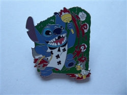 Disney Trading Pins 159128 DLP - Stitch and Duckling - Alice's Curious Labyrinth - Clubs Card Painting