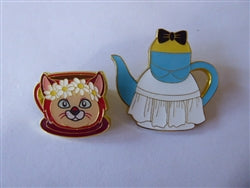 Disney Trading Pin 160387 Loungefly - Dinah & Alice Set - Character Tea - Mystery - Alice in Wonderland