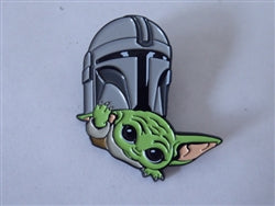 Disney Trading Pin 161153 Grogu - Star Wars The Mandalorian - Peeking out from under helmet