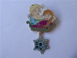 Disney Trading Pin 161223 Japan - Anna and Elsa - Frozen - Snowflake Dangle