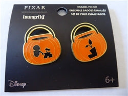 Disney Trading Pins 162088 Loungefly - Wall E, Eve and Boot - Jack o Lantern Bucket - Halloween