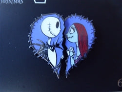 Disney Trading Pin 162108 Loungefly - Jack Skellington and Sally Set - Purple Heart - Nightmare Before Christmas
