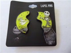 Disney Trading Pin 162359 Jack Skellington and Zero Set - Nightmare Before Christmas