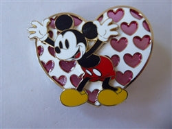 Disney Trading Pin 162362 DSSH - Mickey - Full Eye - Valentine Hearts - Stained Glass