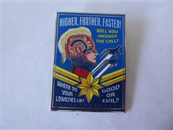 Disney Trading Pins 162686 Captain Marvel - Recruitment Poster - 2021 DPTE - Heroes vs Villains - Will You Answer the Call - Good or Evil