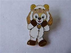 Disney Trading Pin 163073 SDR - CookieAnn Dressed as Goat - Zodiac Costume Set 4 - Duffy and Friends - Yellow Puppy Dog - Sheep Ram