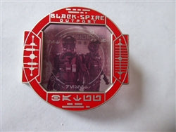 Disney Trading Pin 163078 Tie Fighter Pilot - Black Spire Outpost - Star Wars Galaxy's Edge - Monthly - First Order - Red Stained Glass