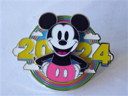 Disney Trading Pin 163149 DLP - Mickey Mouse - 2024 - Rainbow Clouds - Date