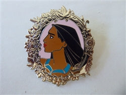 Disney Trading Pin 163191 Pocahontas - Cameo - Side Profile - Silver Frame - Portrait