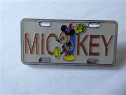 Disney Trading Pin 164103 Mickey License Plate - Surfboard, Lei, Flower