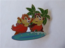 Disney Trading Pin 164680 DLP - Hula Chip and Dale on Surfboard - Small World - Hawaii