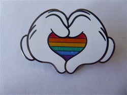 Disney Trading Pin 165073 Mickey - Hands - Heart - Rainbow - Glitter