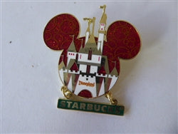 Disney Trading Pin 165824 DL - Disneyland Castle - Mickey Icon - Starbucks - Dangle