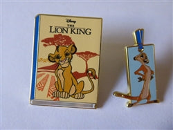 Disney Trading Pin 165840 Simba the Lion King - Classic Film Book and Bookmark - Mystery