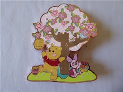Disney Trading Pin 166198 PALM - Piglet and Winnie the Pooh - Picnic - Cherry Blossom - Wave 1