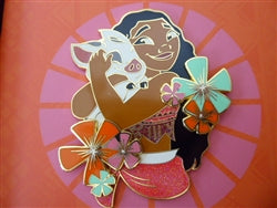 Disney Trading Pin 167036 Loungefly - Moana and Pua - Hugging - Glitter