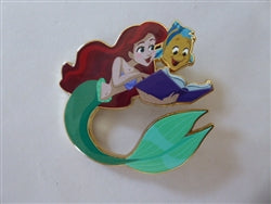 Disney Trading Pin 168231 WDCS - Ariel and Flounder - Reading a Book - Princess Friends - Mystery - D23 Expo 2024 - Little Mermaid