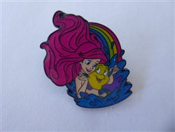 Disney Trading Pins 169472 Loungefly - Ariel and Flounder - Glitter - Glow Under Black Light - Little Mermaid