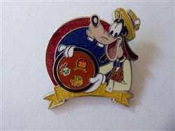 Disney Trading Pin 170567 Goofy Dressed as Scoop - Holding Board - Celebrating 25 Years of Disney Pins - Glitter