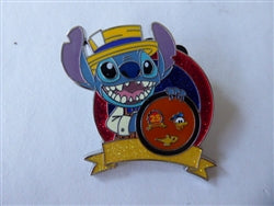 Disney Trading Pin 170570 Stitch Dressed as Scoop - Holding Board - Celebrating 25 Years of Disney Pins - Glitter