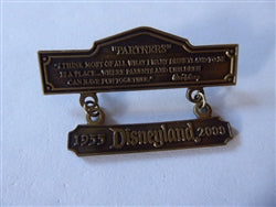 Disney Trading Pin 1711 DL - Bronze Partners Plaque - 45th Anniversary