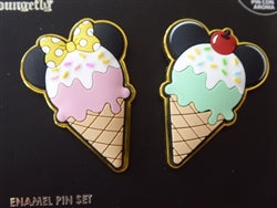 Disney Trading Pin 171818 Loungefly - Mickey and Minnie Ice Cream Cone Set - Scented - Free-D