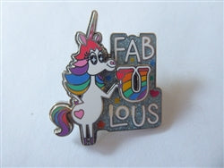 Disney Trading Pin 173565 DS UK - Rainbow Unicorn - Fabulous - Pride - Inside Out
