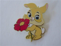 Disney Trading Pin 174080 DLP - Baby Miss Bunny - Smelling a Flower - Big Round Eyes Series - Bambi