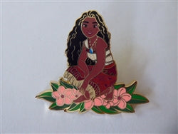 Disney Trading Pin 177524 Moana Kneeling in Flowers - Moana 2 - Monogram