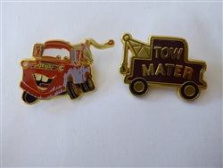 Disney Trading Pin 177881 Loungefly - Tow Mater Pair - Pixar Cars and Signs Set - Mystery