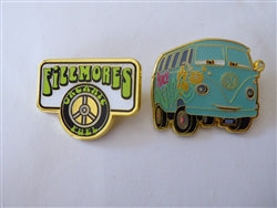 Disney Trading Pin 177883 Loungefly - Fillmore and Fillmore's Organic Fuel Sign Pair - Pixar Cars and Signs Set - Mystery