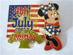 Disney Trading Pins 23331 WDW - 4th of July 2003 (Animal Kingdom/Minnie)